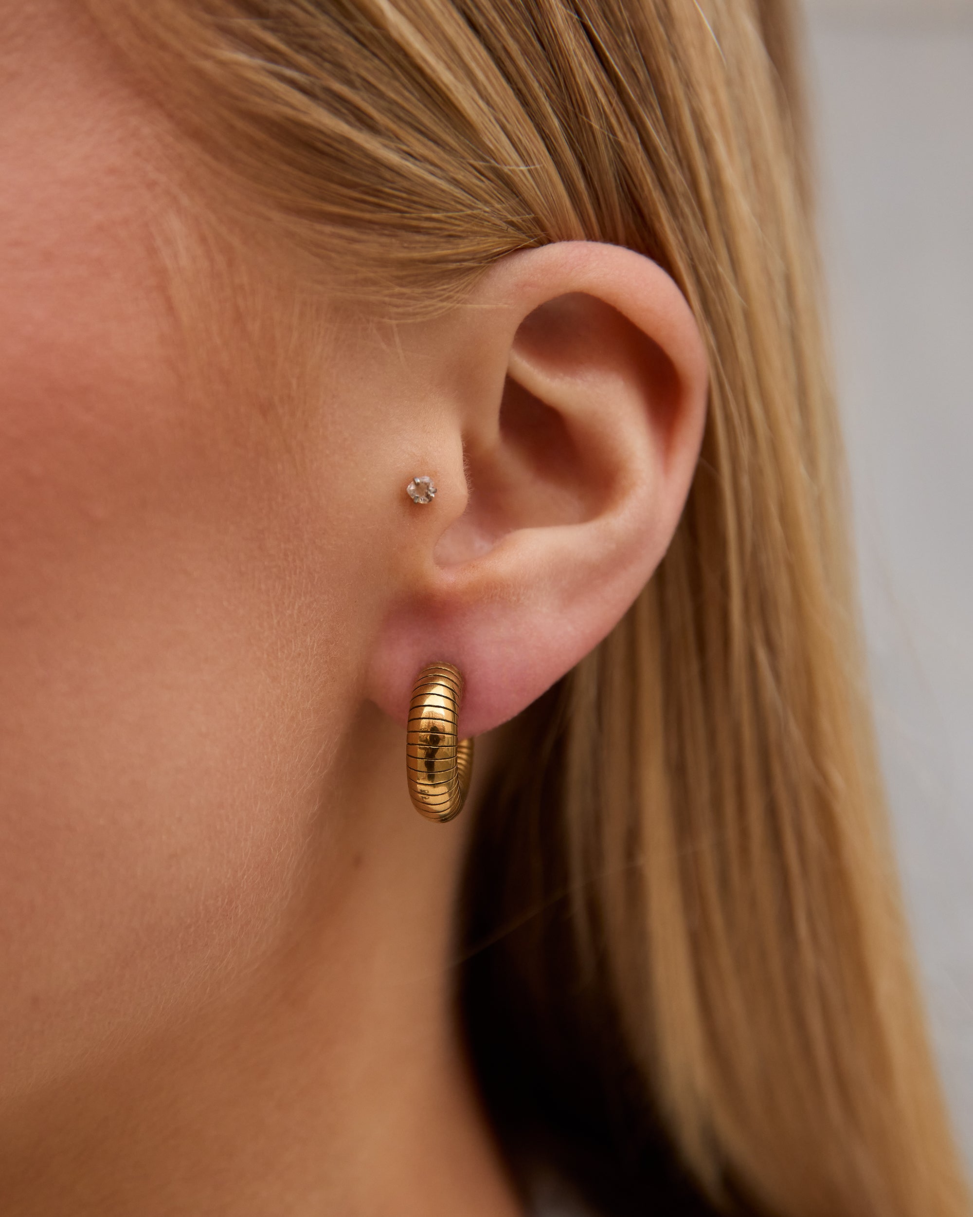 Striped Hoops Gold