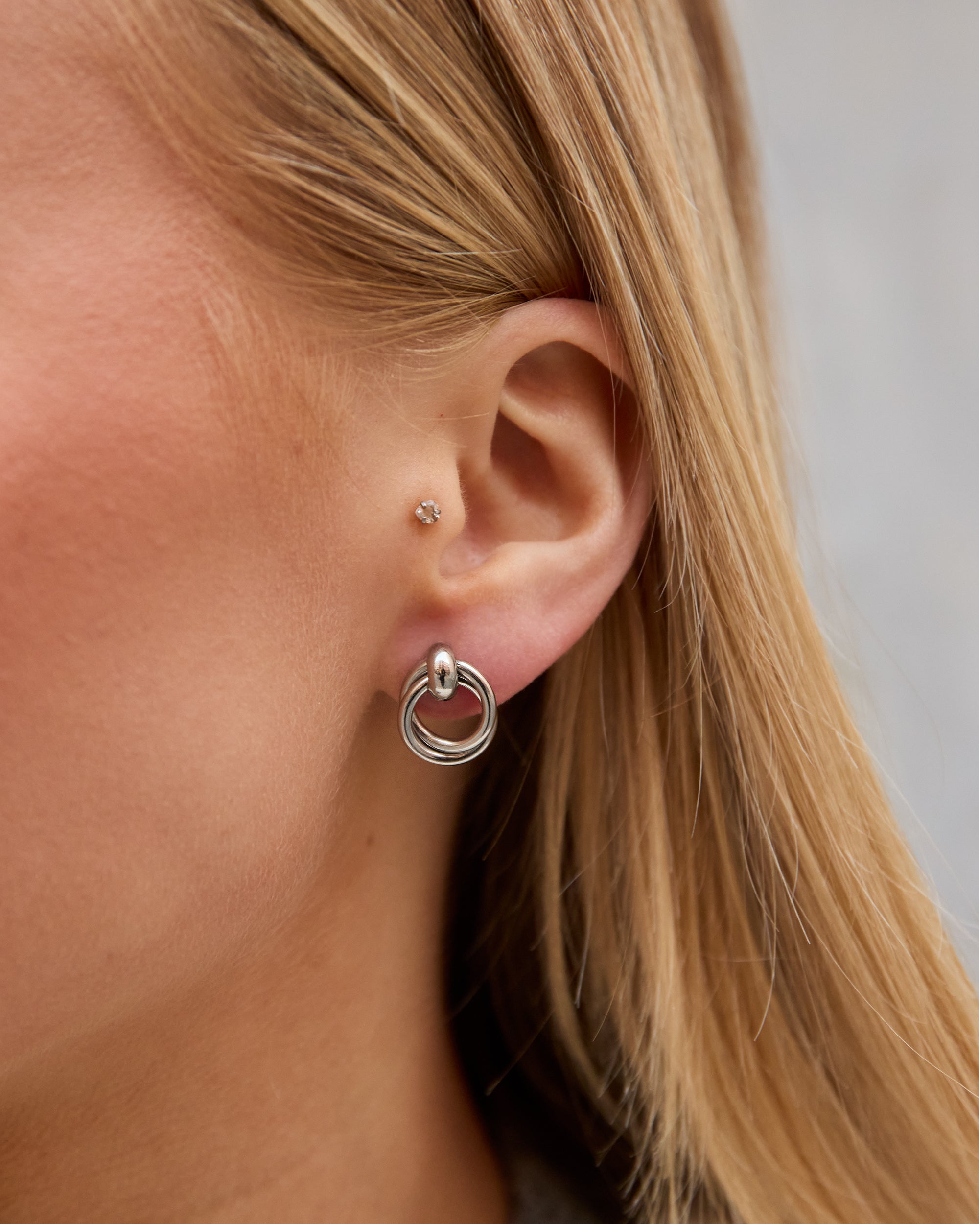 Knot Earrings Silver