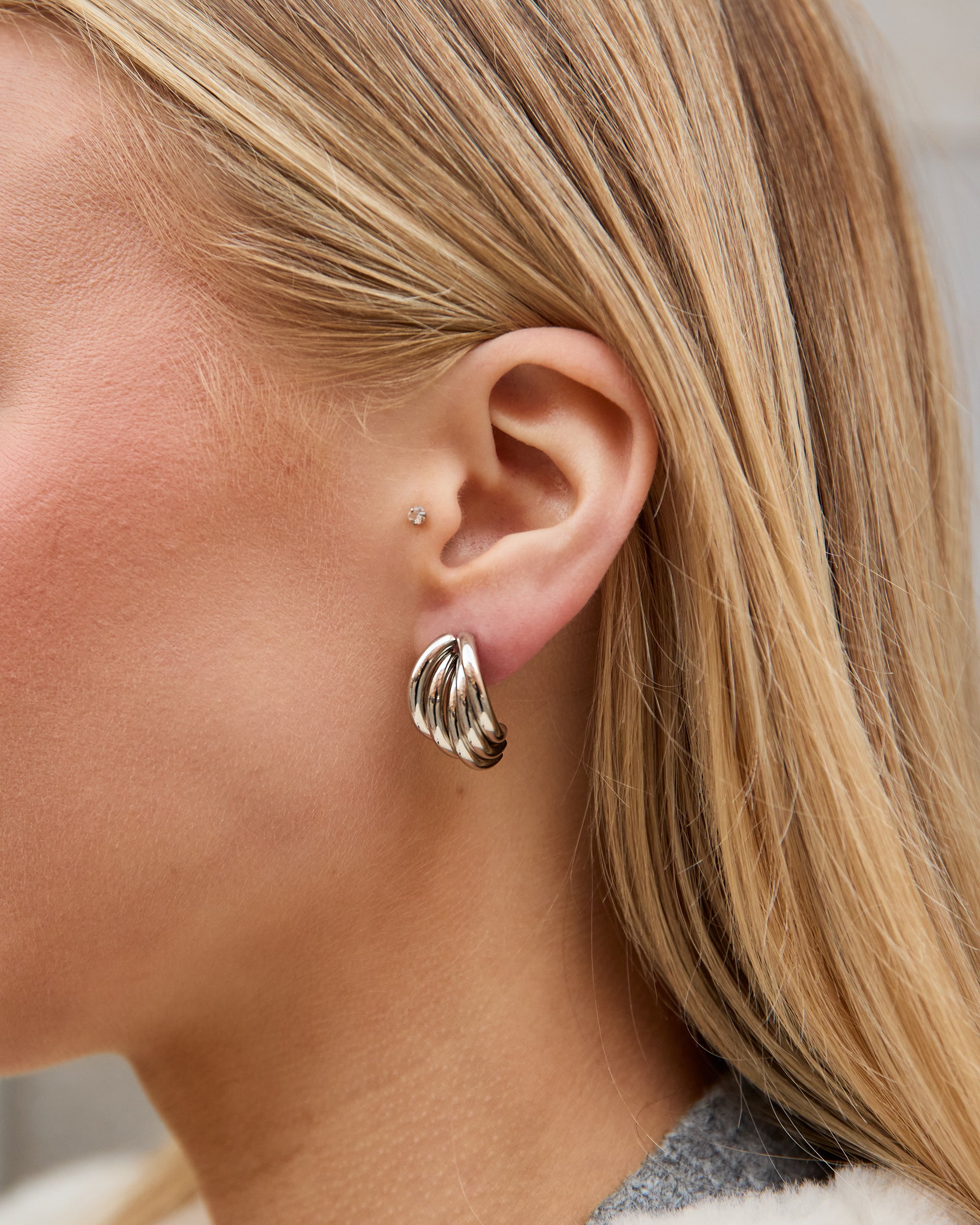 Wave Earrings Silver