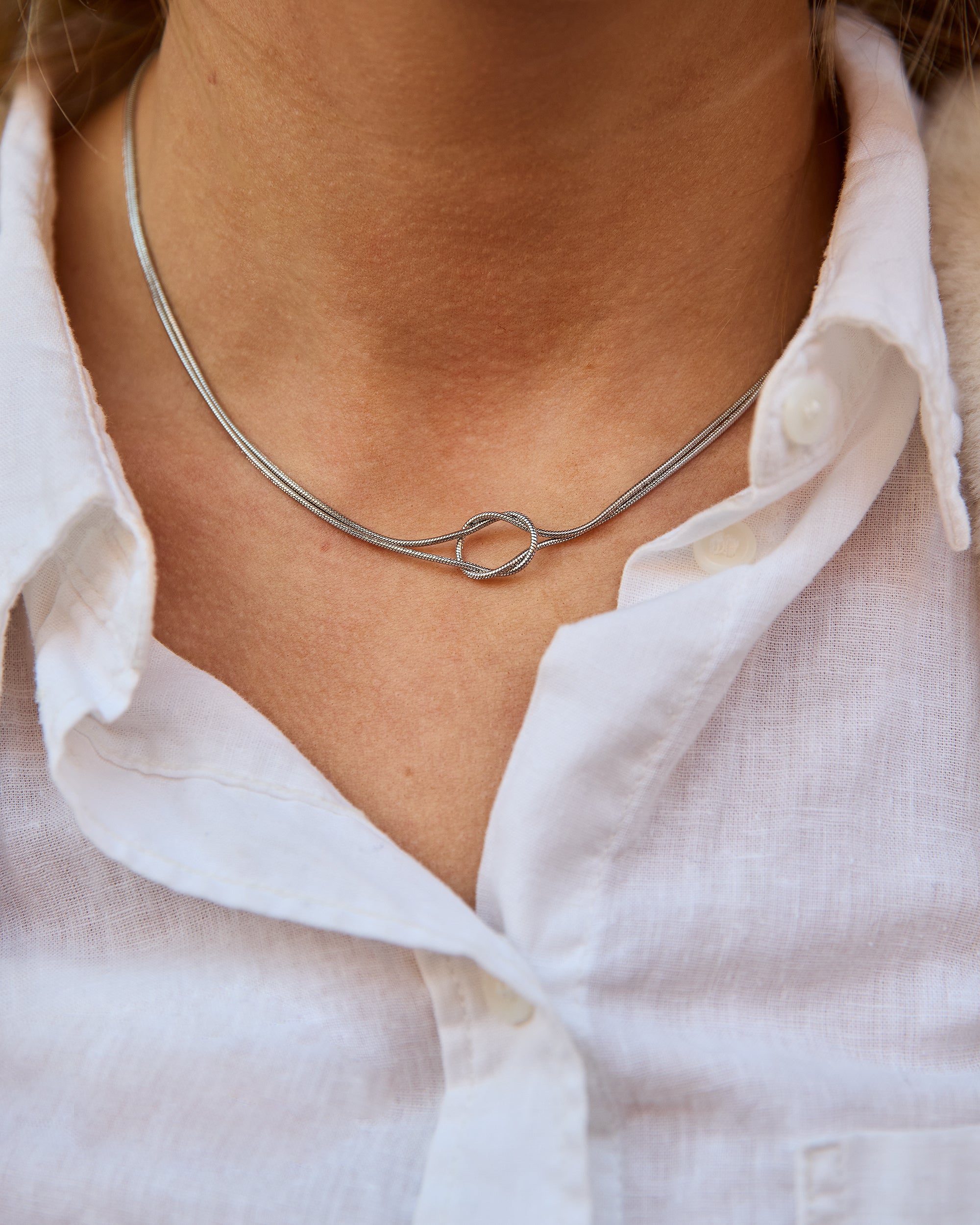 Knot Necklace Silver