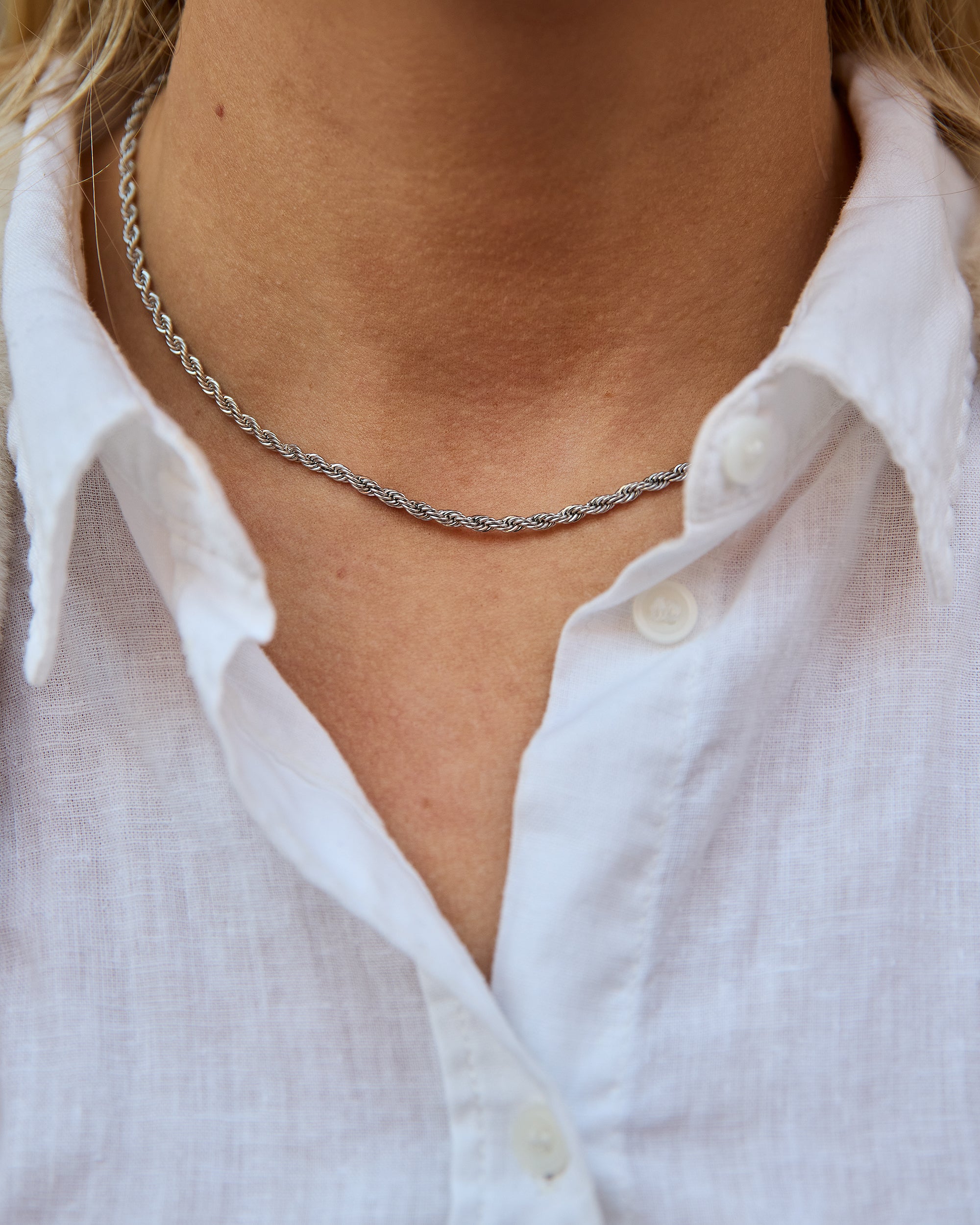Rope Necklace Silver