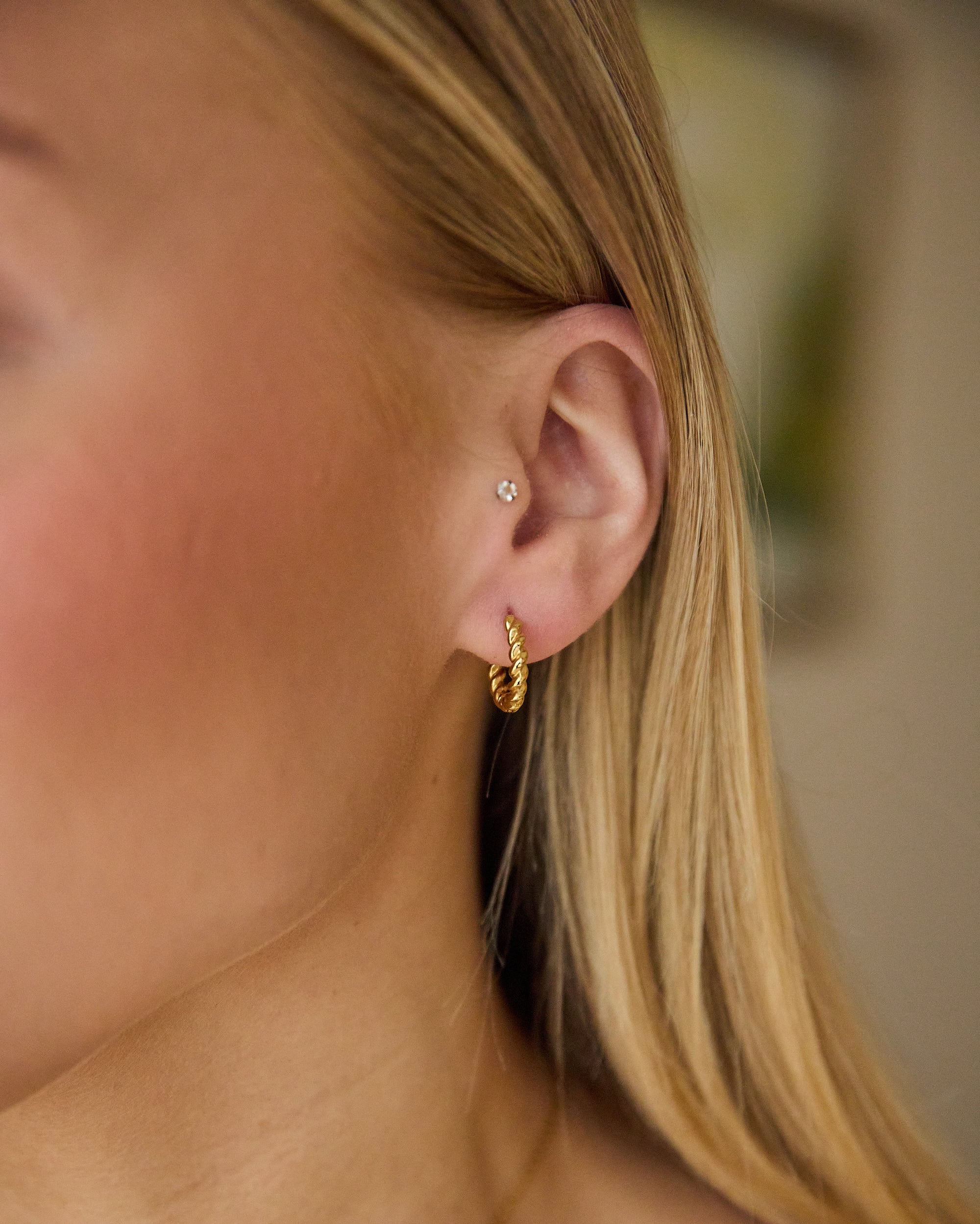 Twisted Hoops Gold