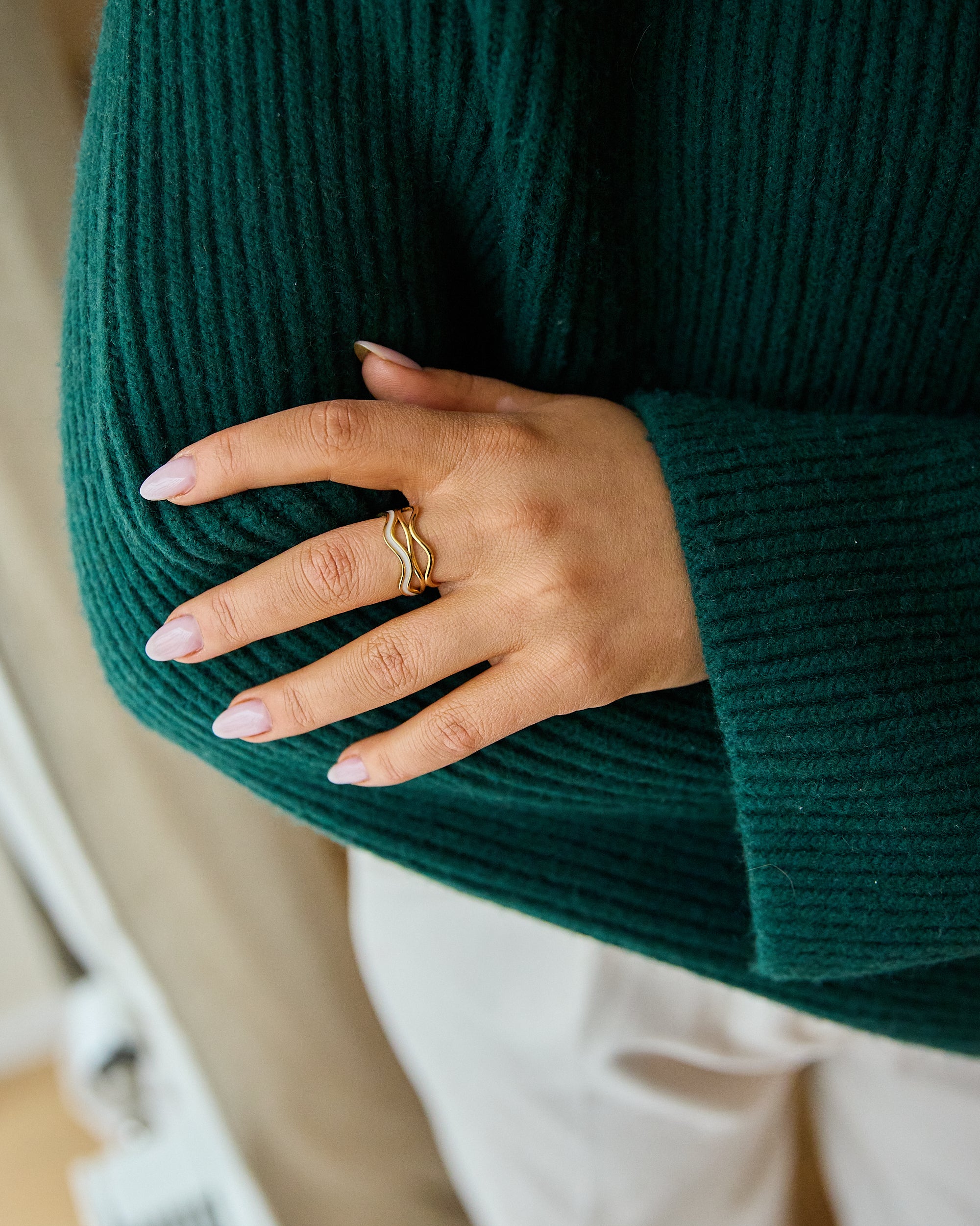 Layered Wavy Ring