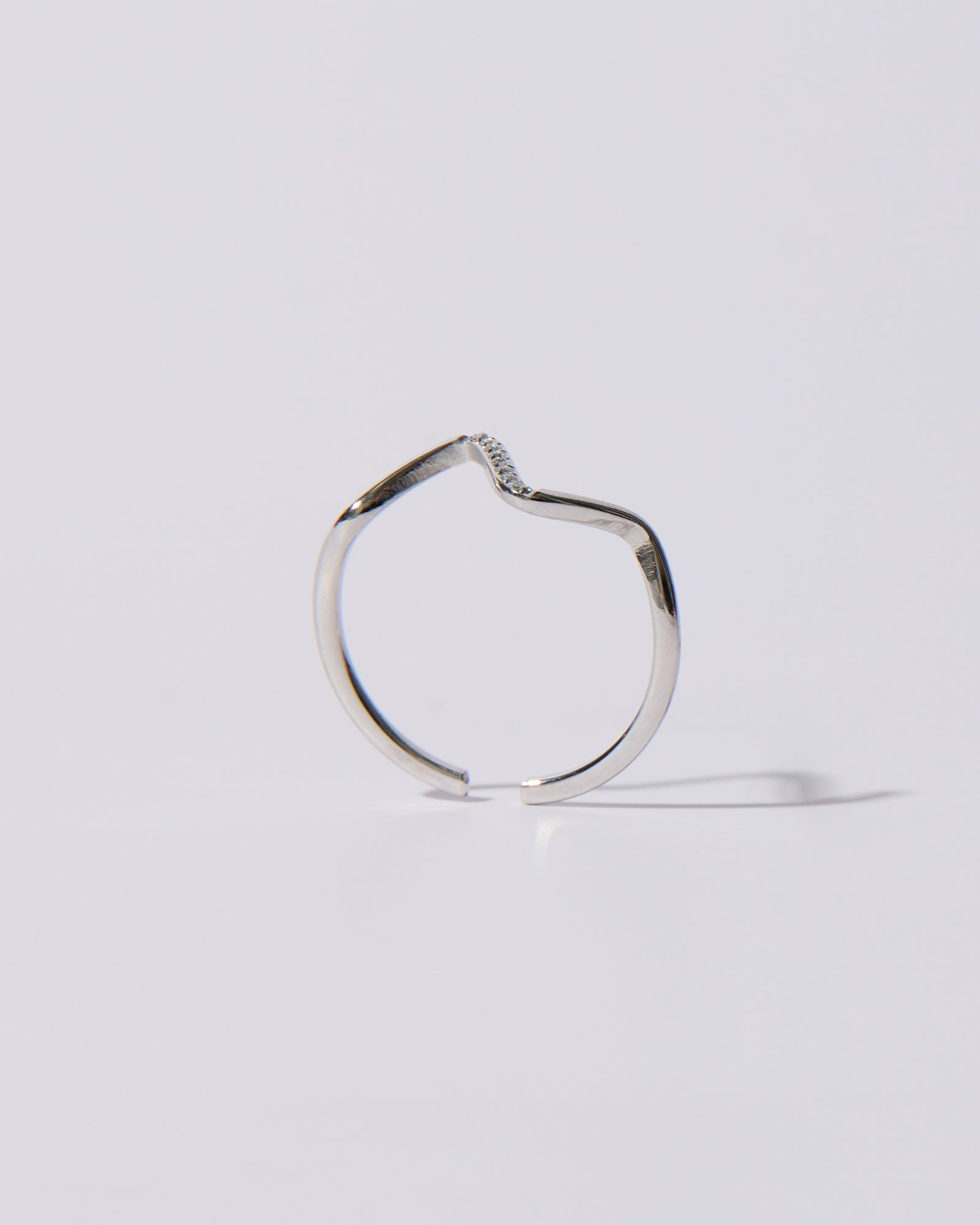 Sparkle Wave Ring Silver