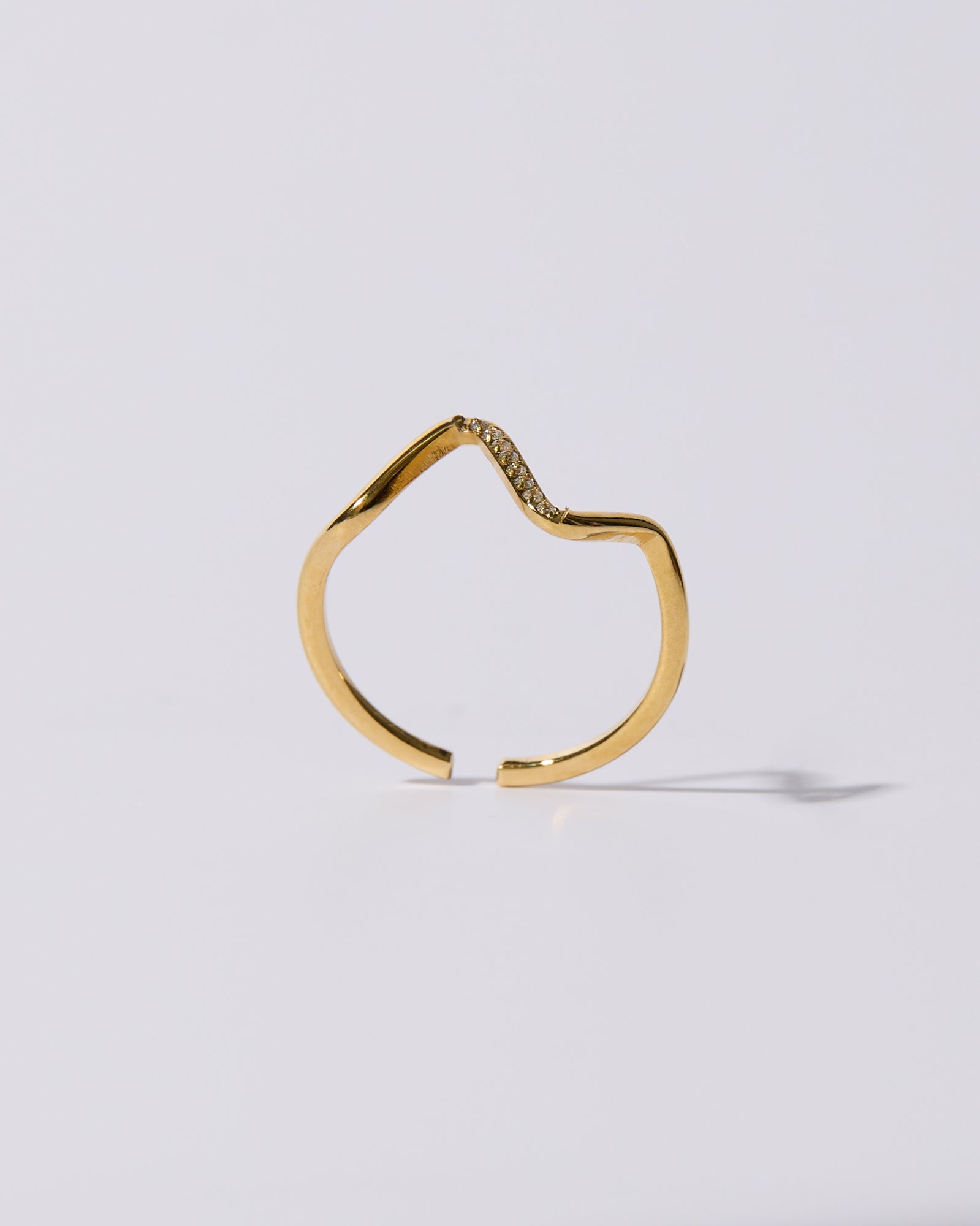 Sparkle Wave Ring Gold