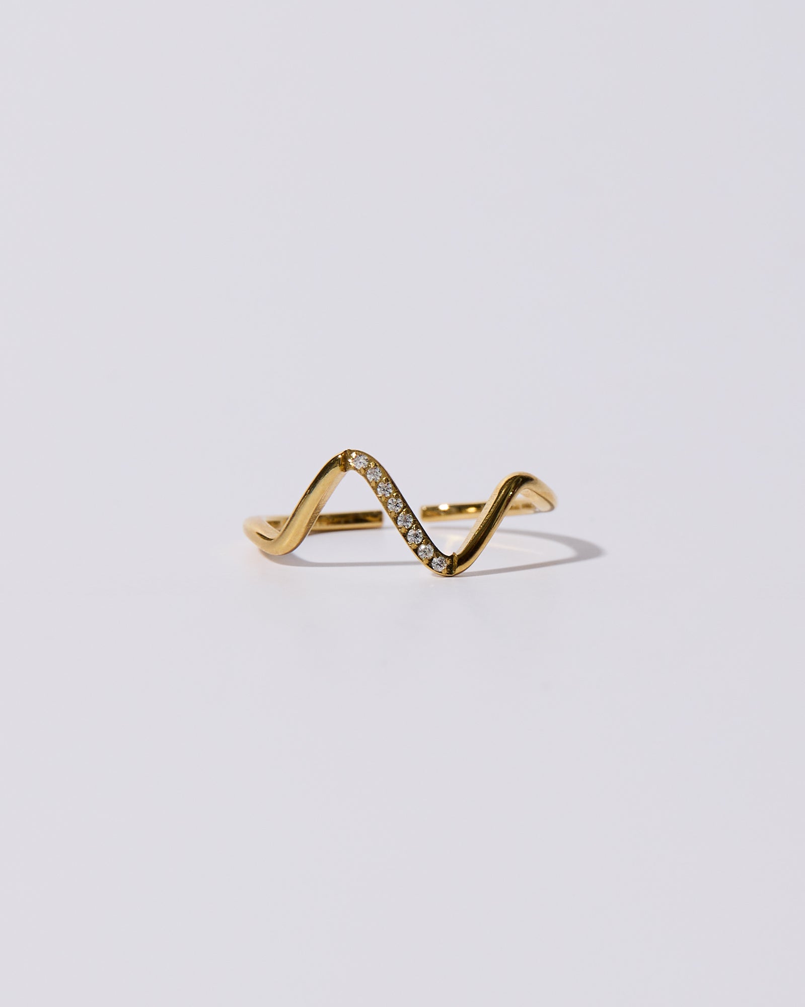 Sparkle Wave Ring Gold