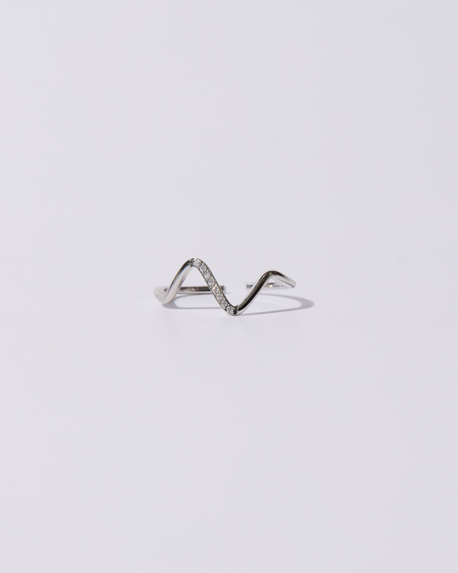 Sparkle Wave Ring Silver