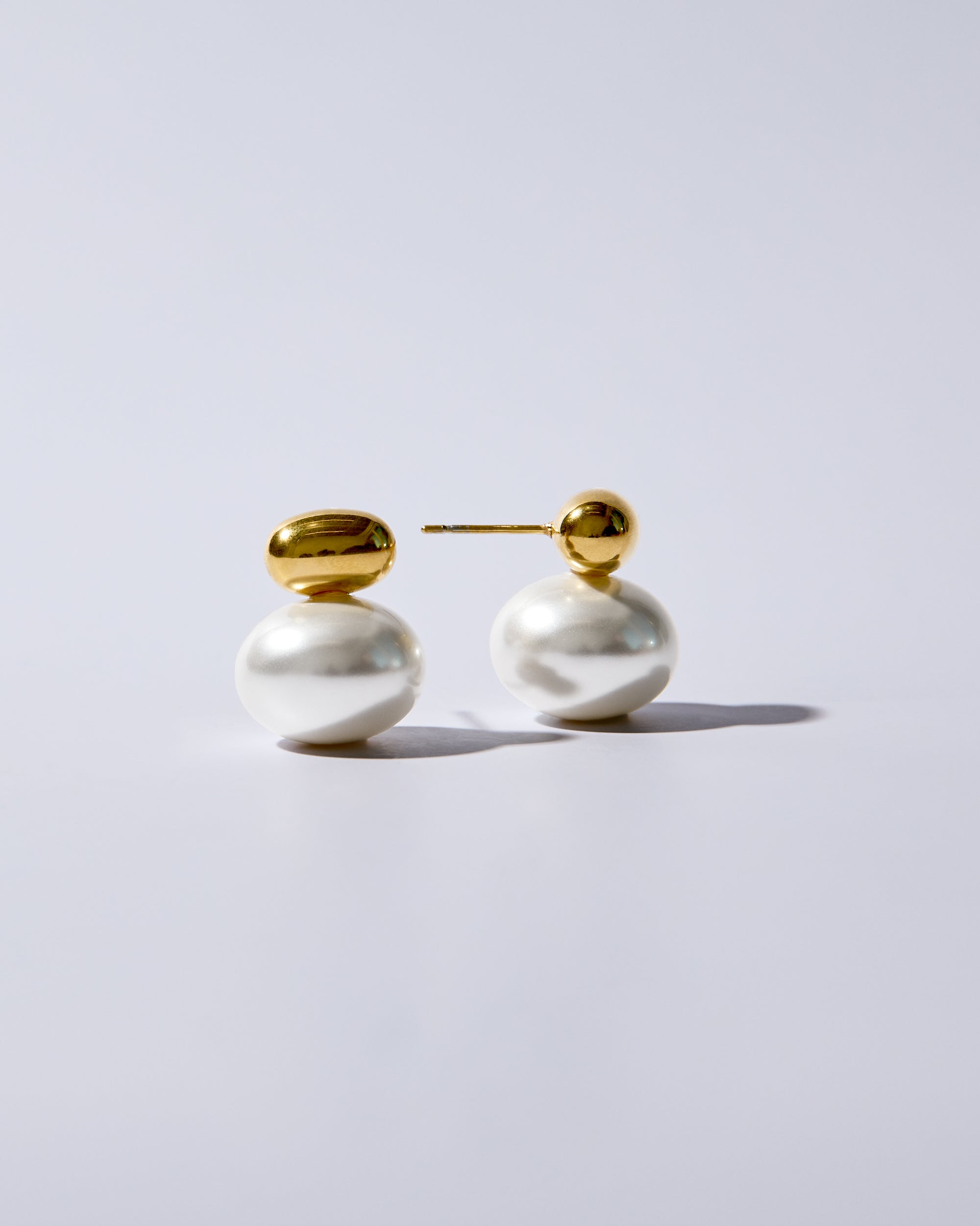 Pearl Duo Earrings Gold