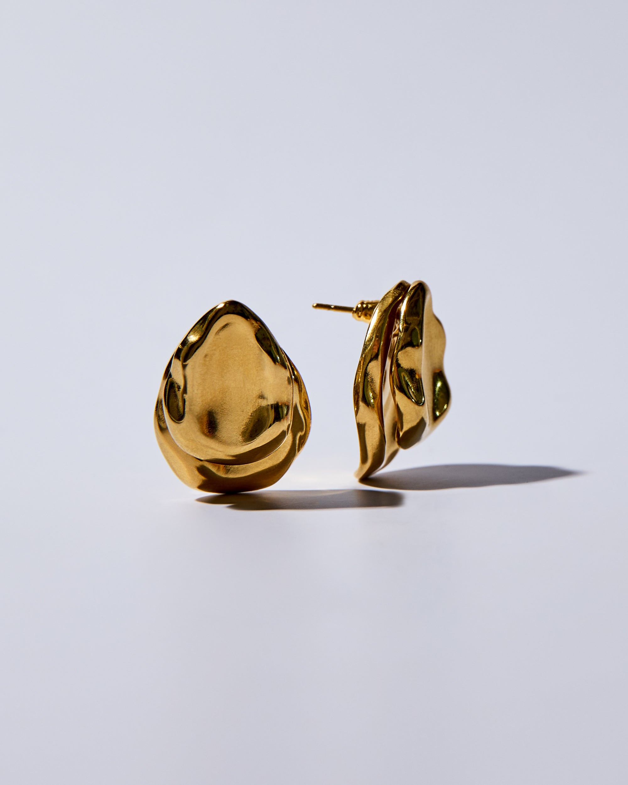 Dual Embrace Earrings Gold