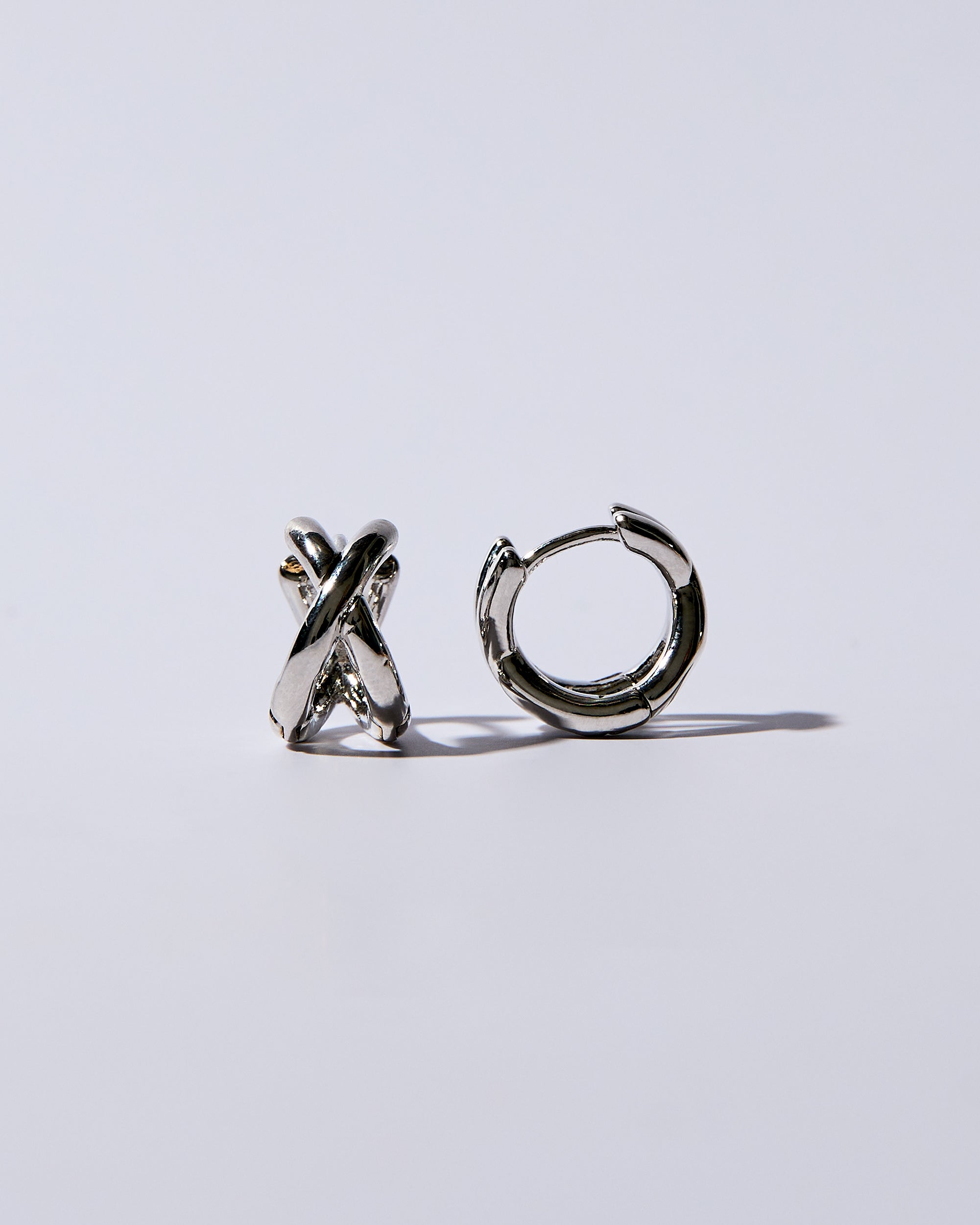 Cross Hoops Silver
